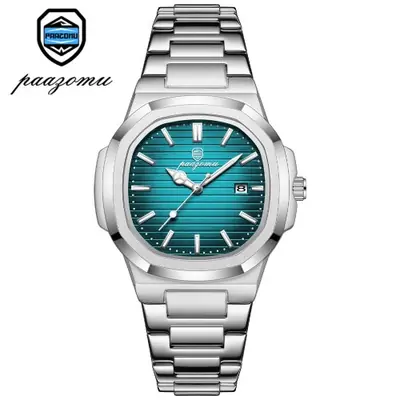 Image de Montre Homme Luxe Étanche - Design Carré Acier Inoxydable