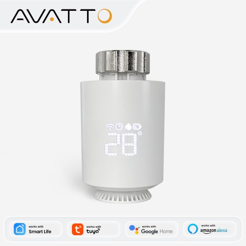 Image of Avatto Tuya Zigbee 3.0 Smart Thermostatic Radiator Valve Controller – Wireless TRV for Home Heating with Alexa, Google Home & Alice Compatibility