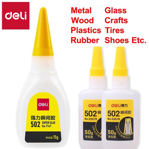 Afbeelding van Deli 502 Superlijm Professioneel Sterk Snel Snel zelfklevend Cyanoacrylaat Hardware Metaal Auto's Hout Ambacht Hobby Seconden Bond