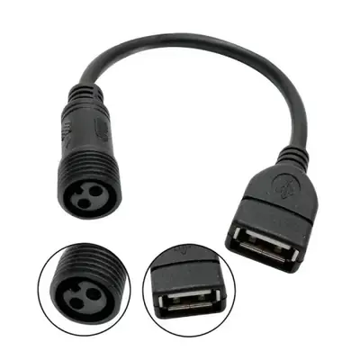 Image de Câble USB Solaire 2 Broches - Adaptateur Étanche