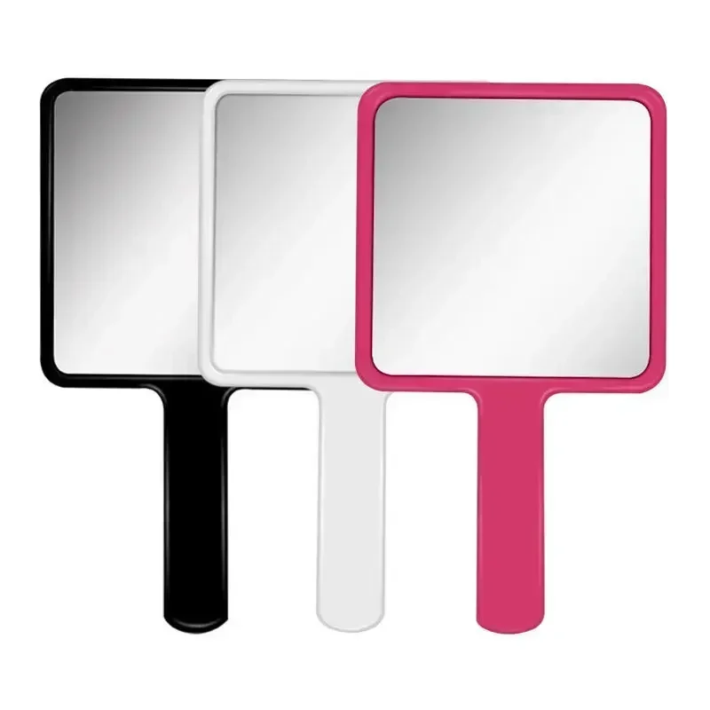 Afbeelding van Natuurlijke Handspiegel voor Make-up en Wimperverlenging – Vierkante Compacte Spiegel met Handvat voor Spa, Salon en Thuisgebruik