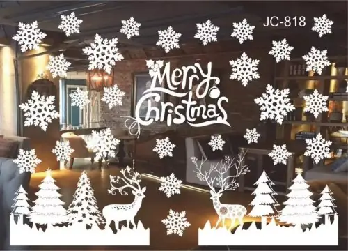 Image de Décoration de Noël 2025-2026 - Autocollants Muraux & Guirlandes
