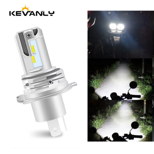 Imagen de Bombillas LED H4 para Motocicleta con Tecnología CANBUS - Faro Alto y Bajo para Yamaha, Kawasaki, Suzuki y Más