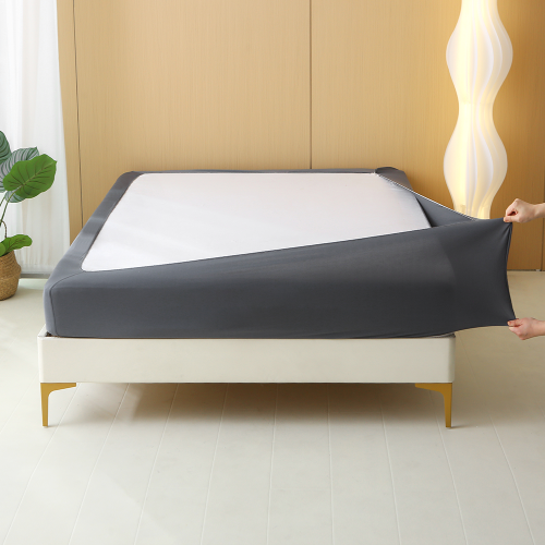 Imagen de Falda de cama elástica con diseño antideslizante, reemplazo de funda de cama ultrasuave y lavable a máquina para dormitorio y sala de estar
