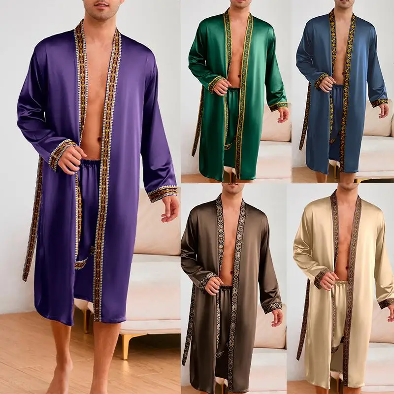 Bild von Männer Seidenpyjama – Eleganter Kimono-Style für entspannte Nächte