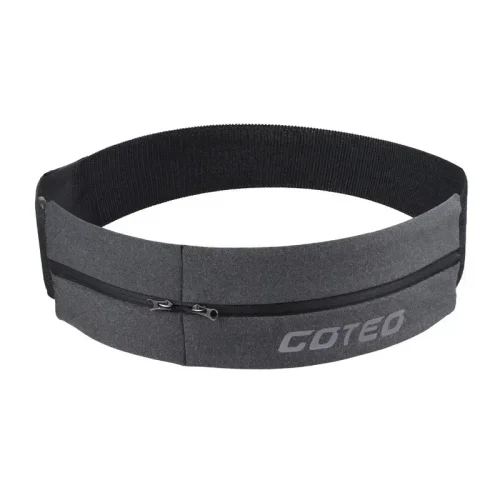 Zdjęcie Odblaskowa elastyczna torba sportowa z paskiem Podwójna kieszeń na zamek błyskawiczny Running Gym Yoga Waist Belt Pack Phone Waist Wallet Bag