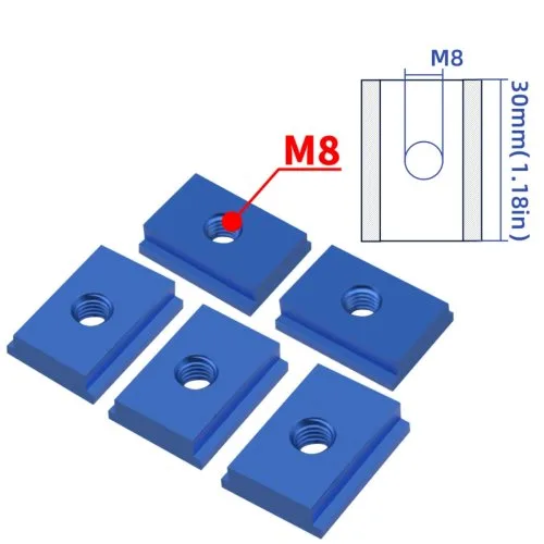5Pcs M8 schuifregelaar