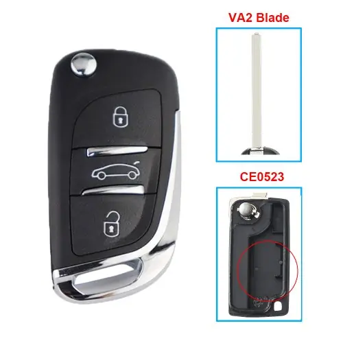 Image de Coque de Clé Voiture Compatible Peugeot & Citroën