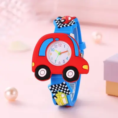 Image de Montre Enfant Voiture 3D - Design Animé & Silicone