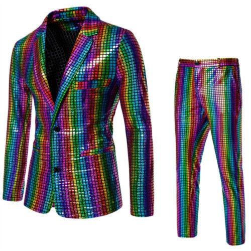 Imagen de Gran oferta de lentejuelas doradas para hombre, fiesta disco, escenario, club nocturno, ropa de rend...