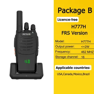 Image de Talkie-Walkie Retevis H777H - Communication Portable & Sécurisée
