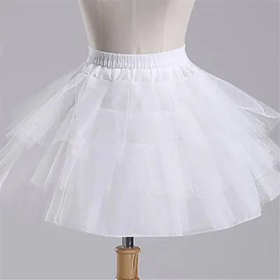Jupon Crinoline Pour Filles - Jupe Volumineuse Blanc A-Ligne
