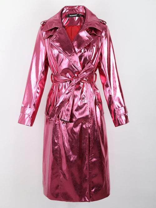 Afbeelding van Stijlvolle Glanzende Trenchcoat voor Dames