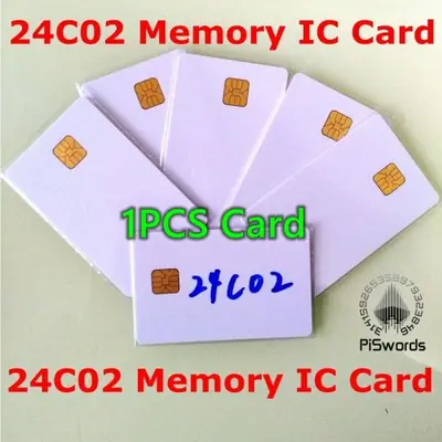 Image de Carte IC Intelligente Sécurisée 24C64 - EEPROM ISO7816