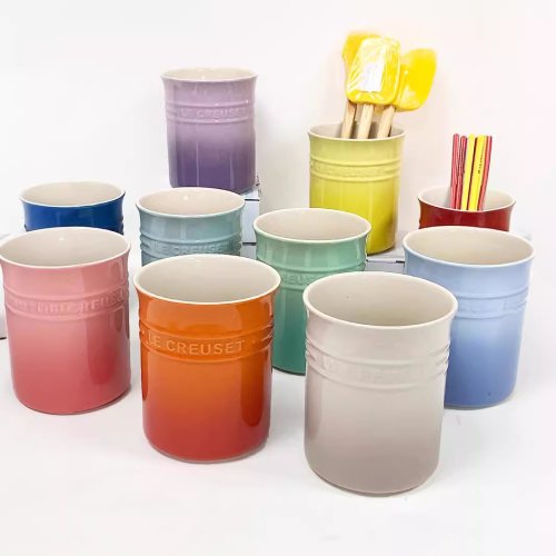 Immagine di Organizzatore da Cucina in Ceramica per Coltelli, Cucchiai e Forchette – Portautensili in Porcellana con Design Elegante e Funzionale