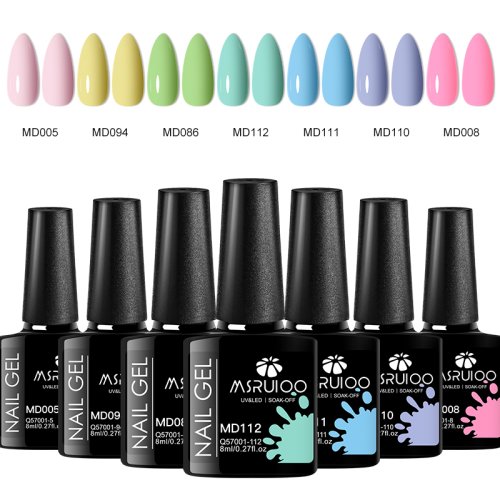 Bild von Natürliches 7-teiliges UV-Gel-Nagellack-Set mit DIY-Nagelkunst-Design – Langlebiges Soak-Off-Gel für professionelle Maniküre zu Hause