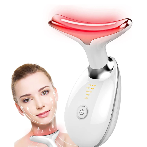 Image of Neck Massager Facial Lift Three Light Modes Electric Skin  Tightening Device LED Beauty Instrument