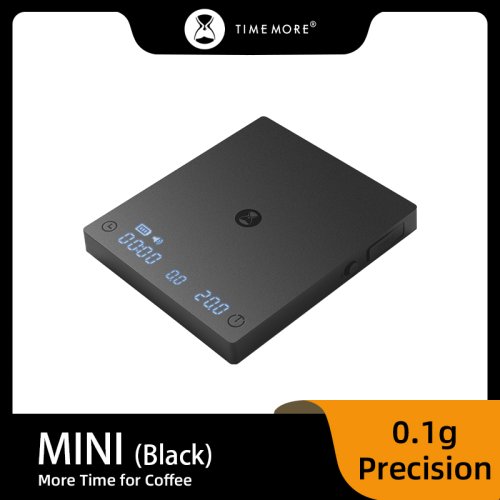 Immagine di TIMEMORE Store Specchio nero Mini nuova bilancia da cucina per caffè espresso con tempo Bilancia digitale leggera USB