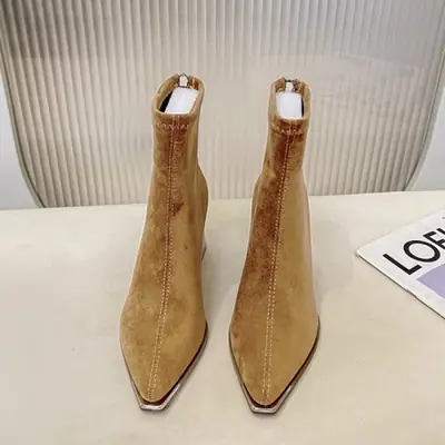 Image de Bottines à Talons Épais - Style Urbain & Fête