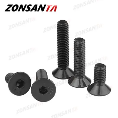Image de Boulons Hexagonaux Zonsanta - Vis Noires pour Meubles et Bricolage