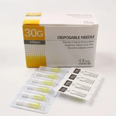 Image de Aiguilles Jetables Stériles - 100 Pièces pour Micro-Injections & Beauté