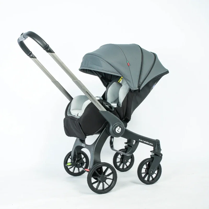 Afbeelding van 4-in-1 Kinderwagen met Trolleyfunctie, Opvouwbaar en Draagbaar – Multifunctionele Kindertrolley voor Baby's en Peuters