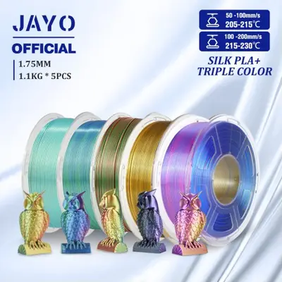 Image de Filament 3D Soie Multicolore 1.75mm - Double & Triple Couleur Brillant