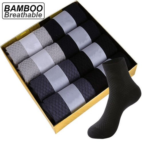 Bild von Atmungsaktive Bambus-Socken für Herren – Schwarz, Komfort & Stil