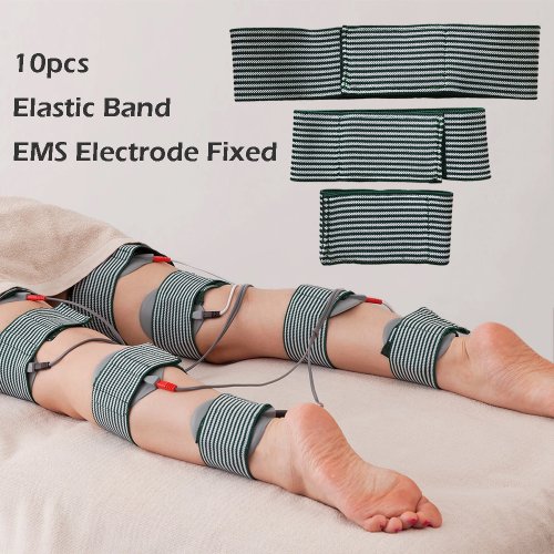 Imagen de Correa Elástica Ajustable para Electrodo EMS - Pack de 10 Unidades para Estimulación Muscular y Reducción de Grasa Corporal