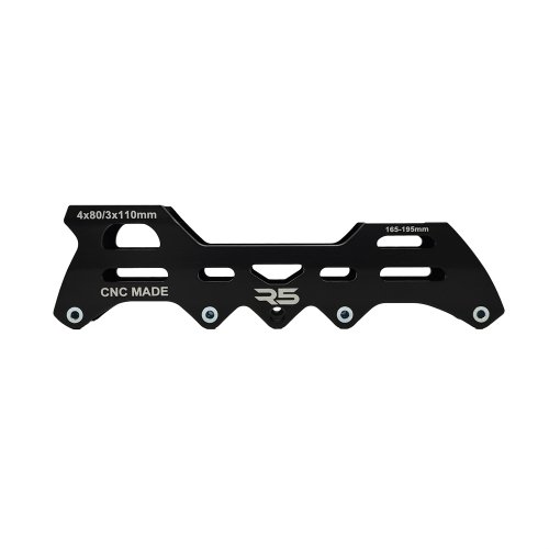 Imagen de Marco de Patines en Línea R5 Blanco CNC de 165-195 mm, Compatible con 3x110mm o 4x80mm, Ideal para Slalom y Conversión a Patinaje de Velocidad con 3 o 4 Ruedas