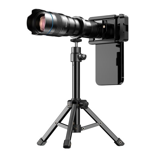 Bild von Apexel Neues Metall 36x Telezoom-Objektiv mit Stativ-Universalclip – Teleskop für iPhone, Samsung und andere Smartphones, ideal für Camping und Wandern