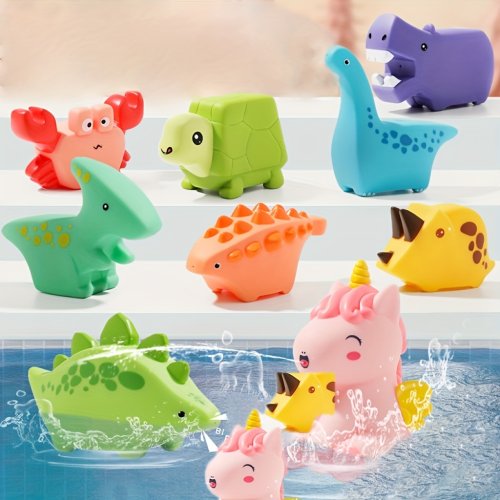 Zdjęcie Maluchy Squirt Toy Dinosaur Kids Bath Toys Baby Play Water Squirt Toys Squeeze Children Boys and Girls Swim Pool Water Toys