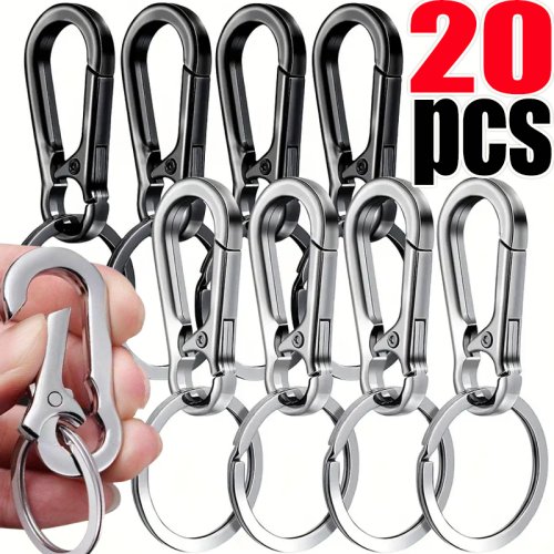 Bild von 20-teiliges Metall-Karabiner-Set – Praktische Schlüsselanhänger mit Karabinerhaken für Auto, Schlüsselorganizer und tägliche Nutzung