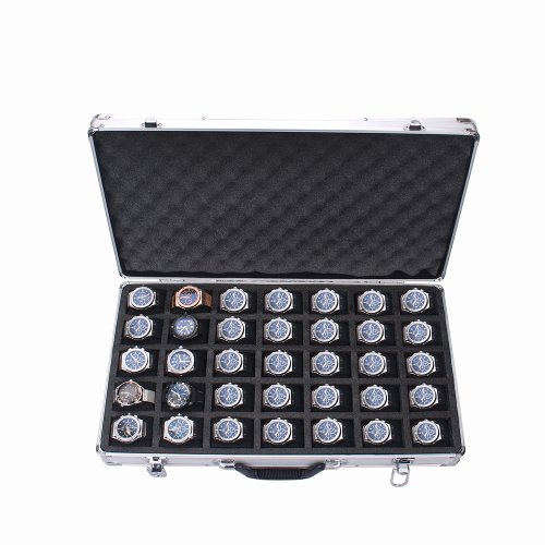 Image de Boîte à Montres 35 Fentes - Aluminium Premium