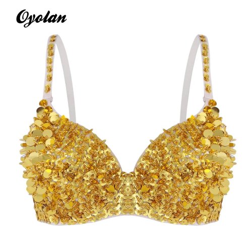 Bild von Glitzernder Bauchtanz-Bustier mit Perlen & Pailletten