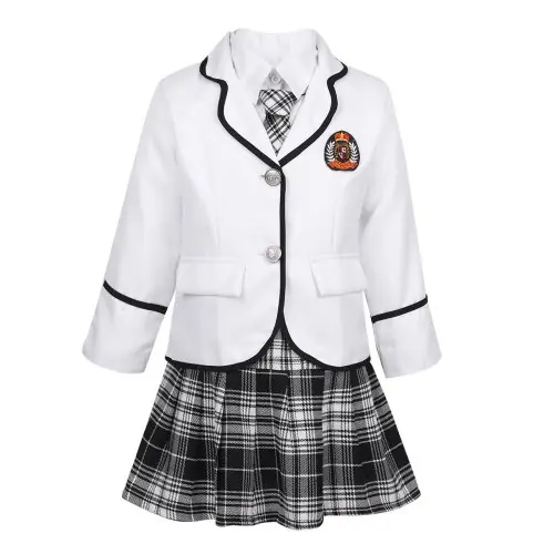Image de Uniforme Scolaire Britannique Fille - Ensemble 4 Pièces