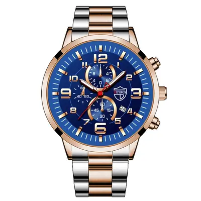 Image de Montre Homme Luxe Acier Inoxydable - Style Sport & Élégance