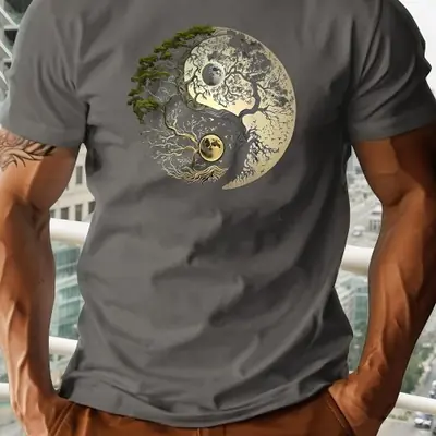Image de T-Shirt Homme Yin Yang Arbre - Coton Bio Été