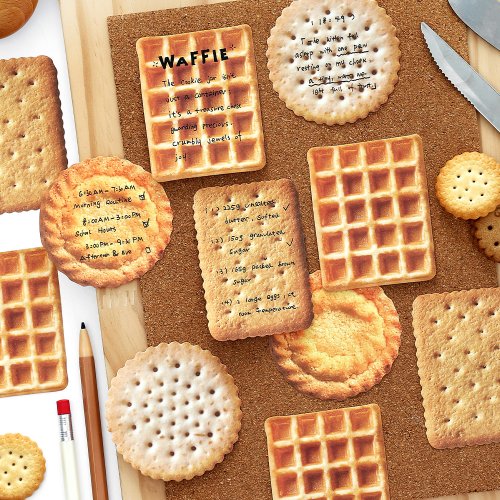 Image of 30-Piece Retro Biscuit-Themed Memo Notes: Creative DIY Handmade Scrapbook Stickers for Aesthetic Journaling and Desk Decor