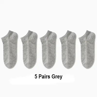 Image de 10 Paires de Chaussettes Basses Coton - Gris, Noir, Blanc