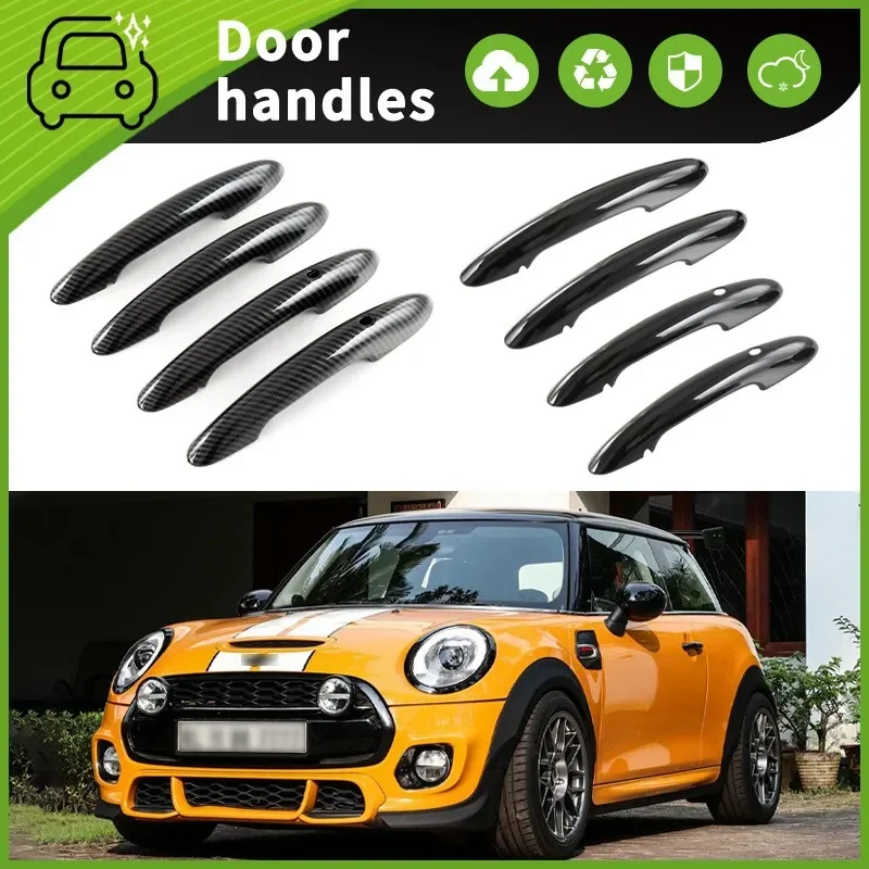 Image of Glossy Black Door Handle Cover Stickers for BMW Mini Cooper S F54 F55 F60 F56 F57 – Premium Car Styling Interior Accessories