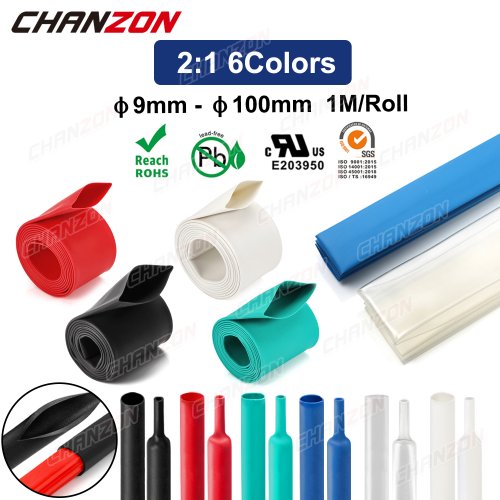 Bild von Schrumpfschlauch 1m – 6 Farben, 9-100mm², Heizung & Drahtschutz