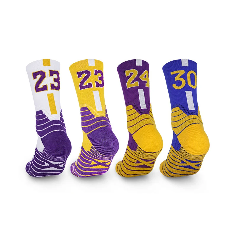 Image de Chaussettes de Basket Pro - Mi-Mollet Antidérapantes