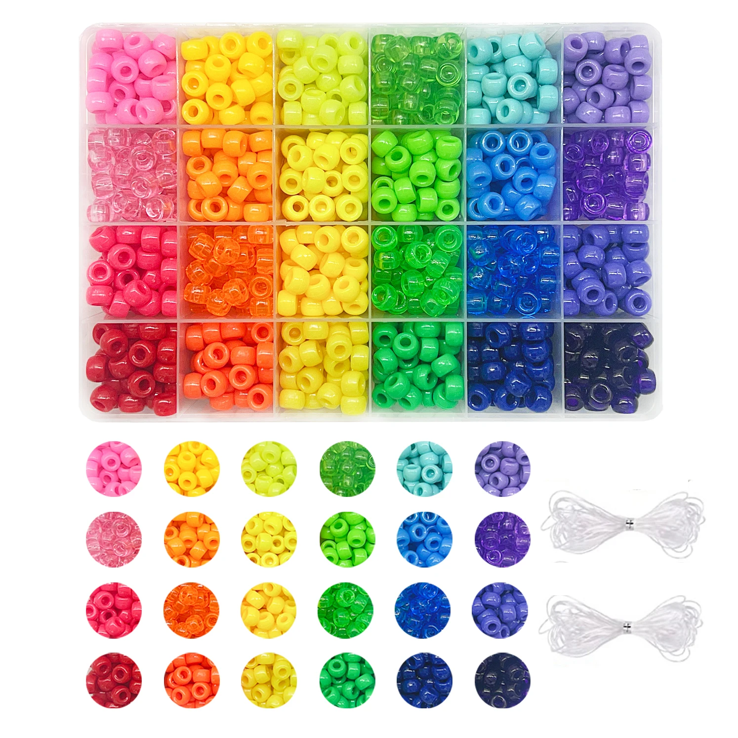 Image de Kit Perles Kandi & Lettres - 1700 Pièces pour Bracelets d'Amitié
