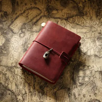 Image de Carnet de Voyage en Cuir Rechargeable - Passeport Élégant