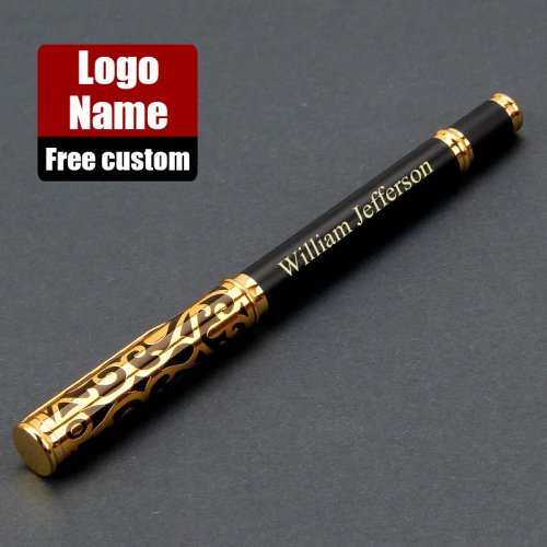 Bild von Luxus-Metall-Gelstift mit Skulptur-Design – Eleganter Tintenroller für Büro & Schule