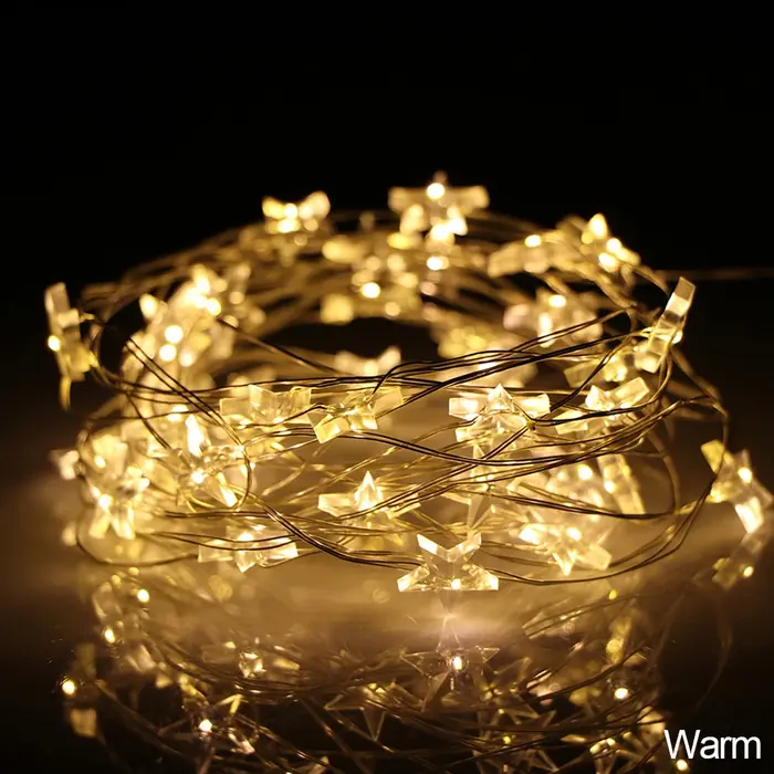 Image de Étoile Lumineuse LED Cuivre - Décoration Noël & Mariage