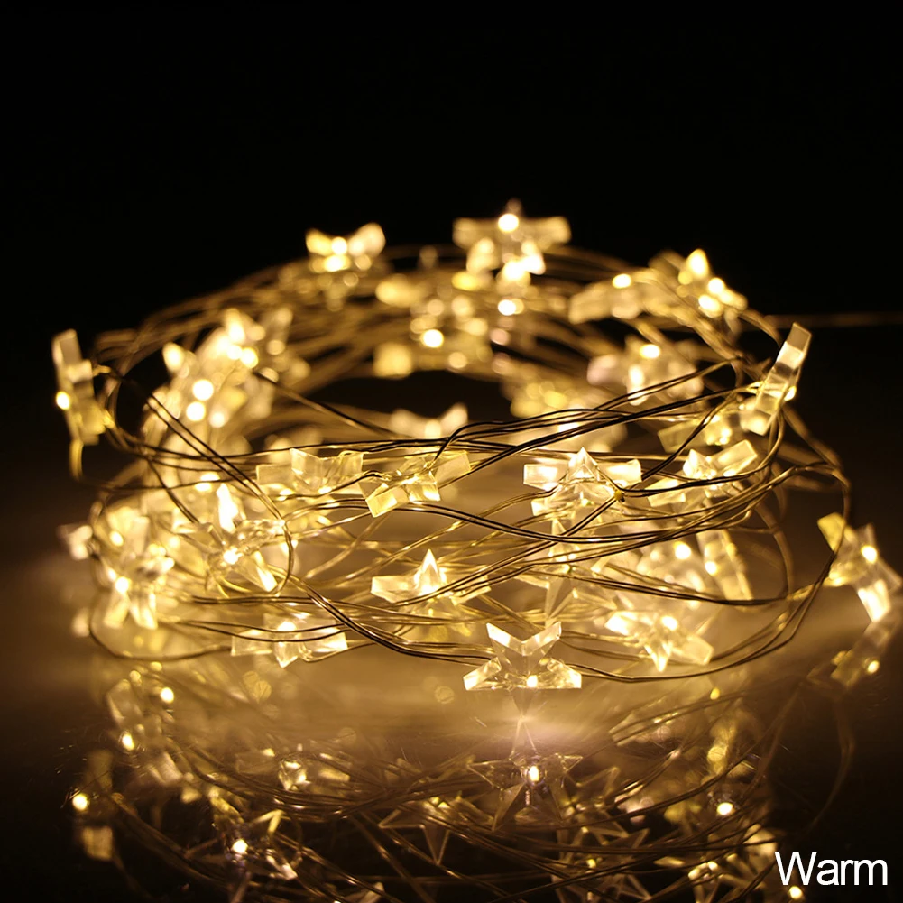 Immagine di Luci a Filo LED Stellari in Rame - Decorazione Magica per Natale, Feste e Matrimoni