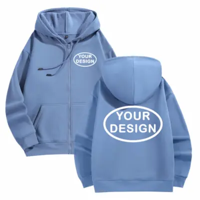 Image de Sweatshirt Zippé Unisexe - Style Décontracté & Personnalisable