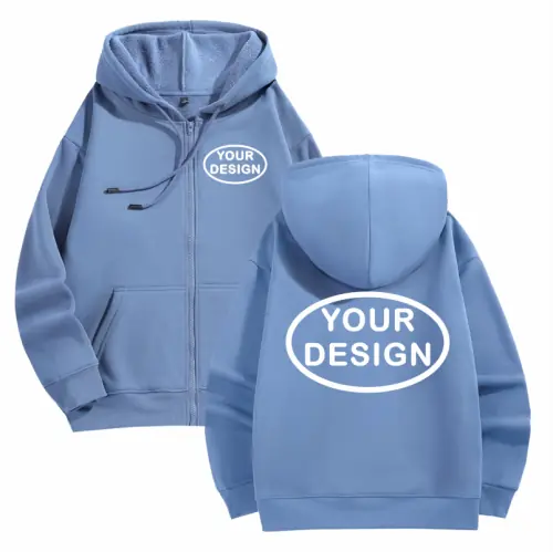Image de Sweatshirt Zippé Unisexe - Style Décontracté & Personnalisable